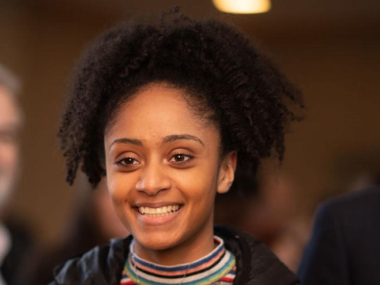 Female student smiling.